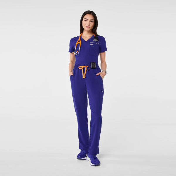 women's Deep Royal Blue High Waisted Dowa - Scrub Pants