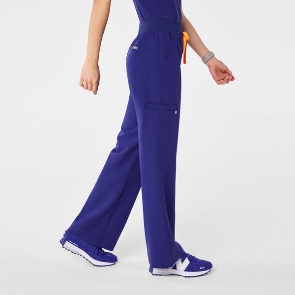 Women's Deep Royal Blue Isabel High-Rise Wide-Leg - Tall Scrub Pant