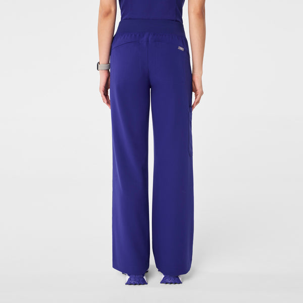 Women's Deep Royal Blue Isabel High-Rise Wide-Leg - Tall Scrub Pant