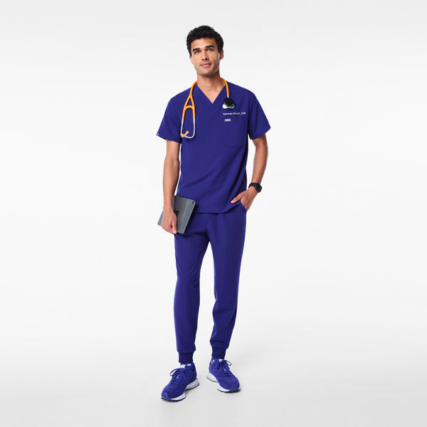 men's Deep Royal Blue Leon - Three-Pocket Scrub Top™