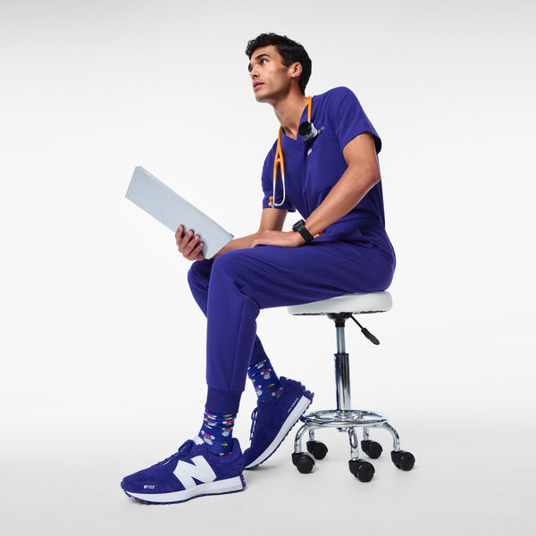 unisex Deep Royal Blue FIGS | New Balance 327