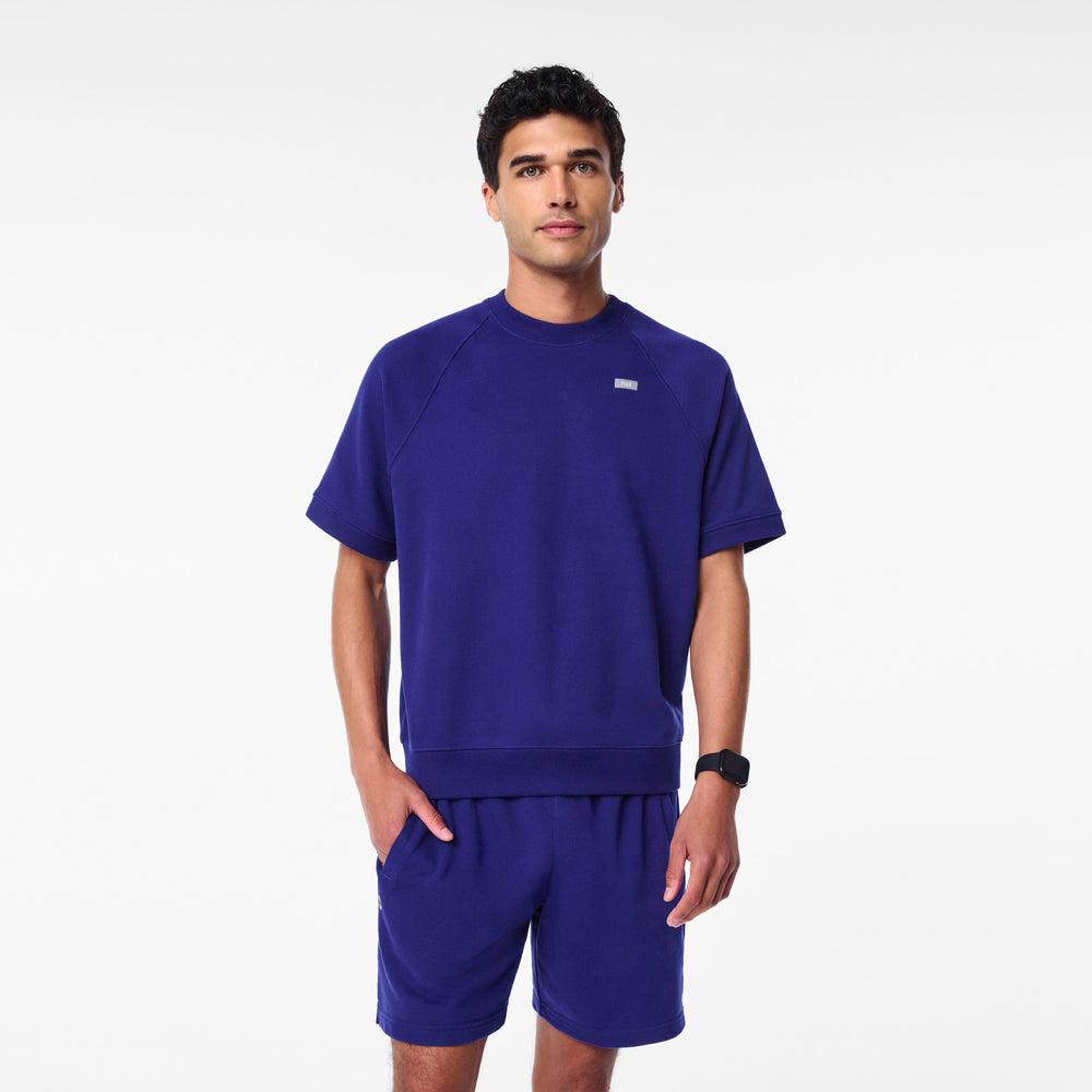 men's Deep Royal Blue Off-Shift - Shortsleeve Sweatshirt™