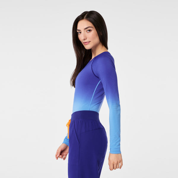 women's Ombre Deep Royal Blue Salta Seamless - Longsleeve Underscrub