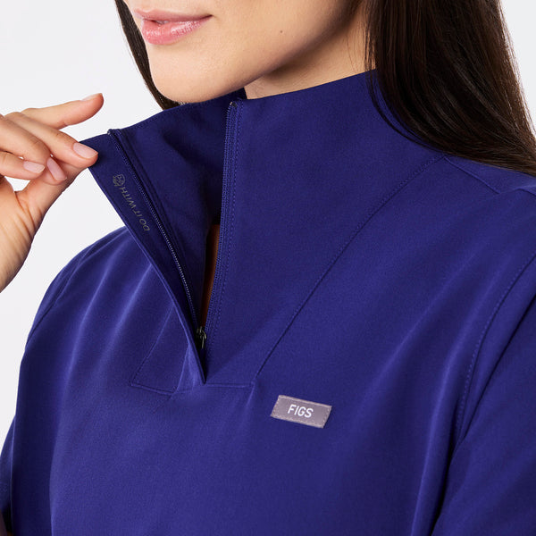 Women's Deep Royal Blue Torrella - ¼ Zip Scrub Top