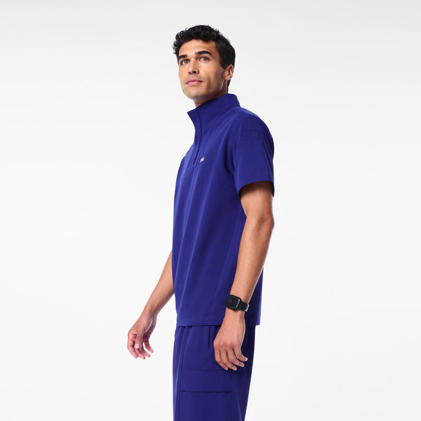 men's Deep Royal Blue Walden Mock Neck - Scrub Top