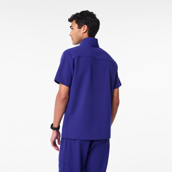 men's Deep Royal Blue Walden Mock Neck - Scrub Top