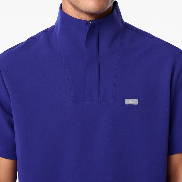 men's Deep Royal Blue Walden Mock Neck - Scrub Top