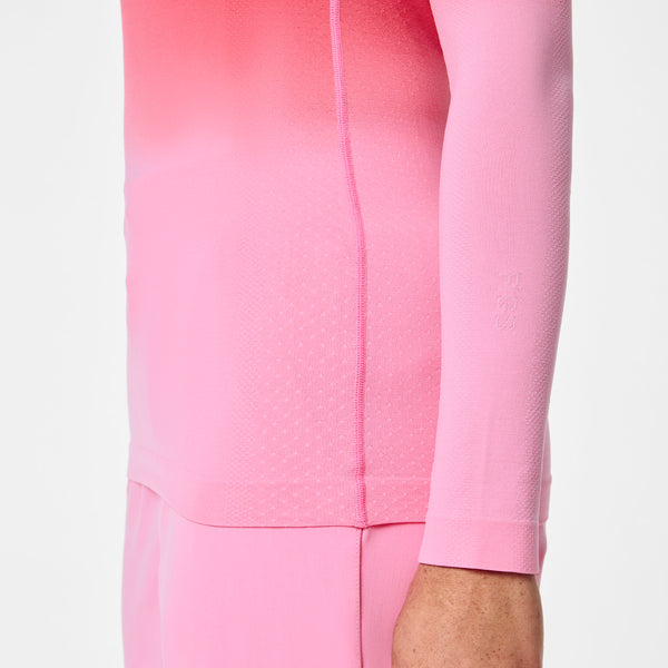 women's Ombre Sunrise Pink Salta Seamless - Longsleeve Underscrub