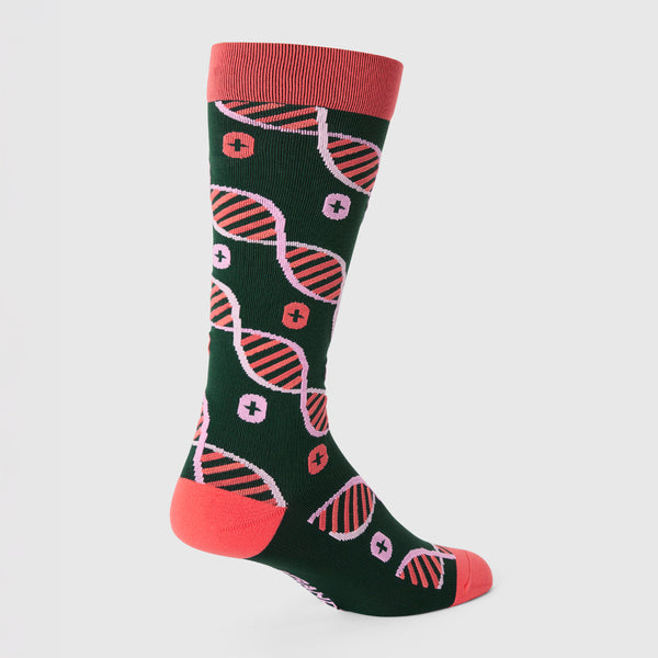 Unisex Forest Green DNA Strand - Compression Socks