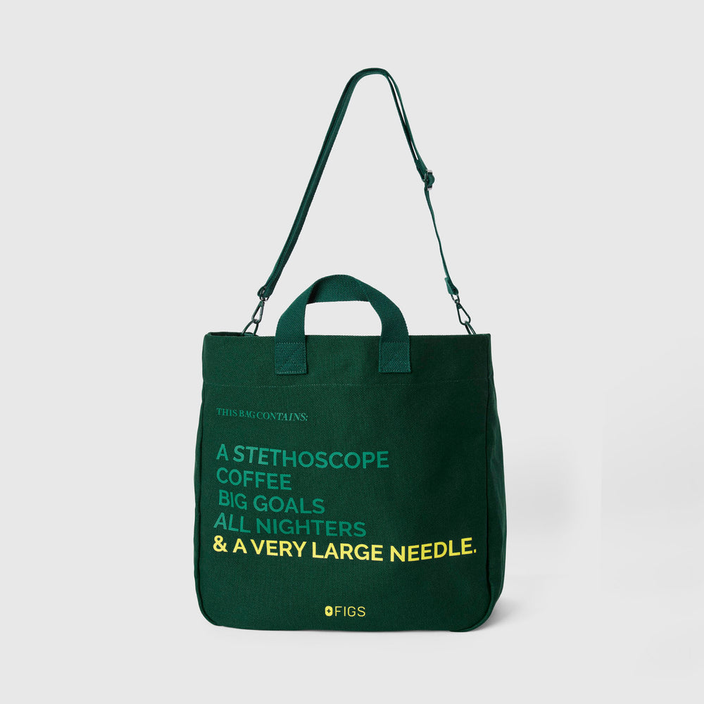 Forest Green A Very Large Needle - Detachable Strap Tote