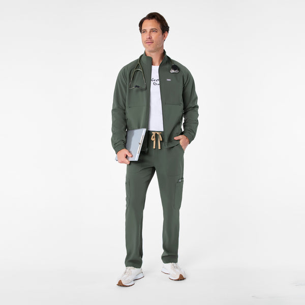 Men's Optic White My First Name is Doctor - Long-Sleeve Underscrub