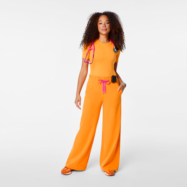 women's Creamsicle High Waisted Allison Ultra Wide Leg - Scrub Pant