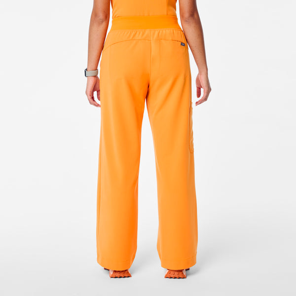women's Creamsicle High Waisted Isabel Wide Leg - Petite Scrub Pant