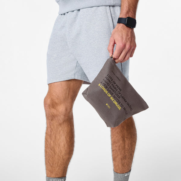 Unisex Dark Gull Grey FIGS Canvas Pouch