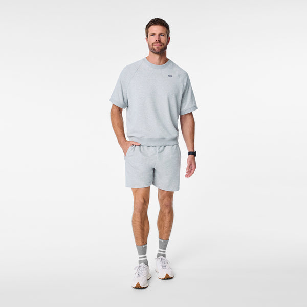 men's Heather Grey Off-Shift - Shortsleeve Sweatshirt™