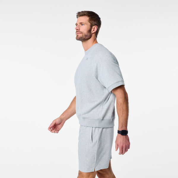 men's Heather Grey Off-Shift - Shortsleeve Sweatshirt™