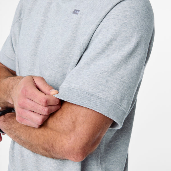 men's Heather Grey Off-Shift - Shortsleeve Sweatshirt™