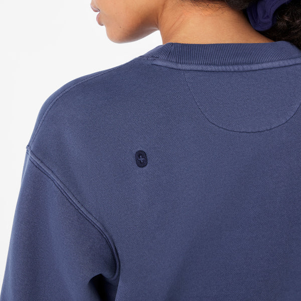 women's Quiet Navy Hayden Vintage Wash - Crewneck Sweatshirt