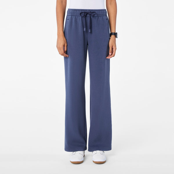 women's Quiet Navy Hayden Vintage Wash Wide Leg - Sweatpant