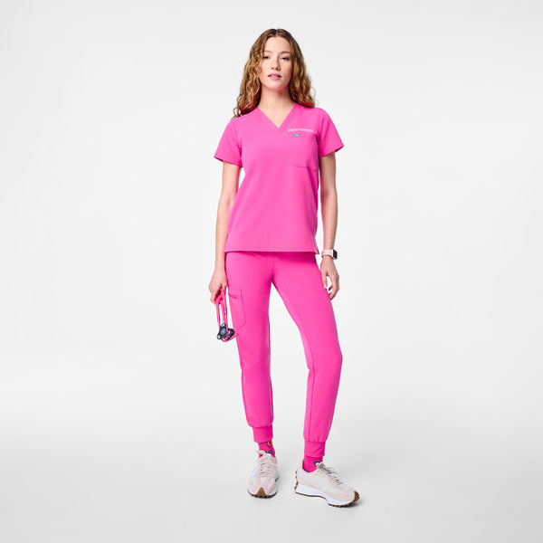 women's Rapid Response Pink Catarina Petite - One-Pocket Scrub Top™