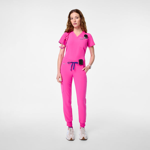 women's Rapid Response Pink Catarina Petite - One-Pocket Scrub Top™
