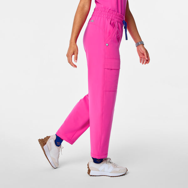 women's Rapid Response Pink High Waisted Giuliana Relaxed Straight Leg - Petite Scrub Pant™