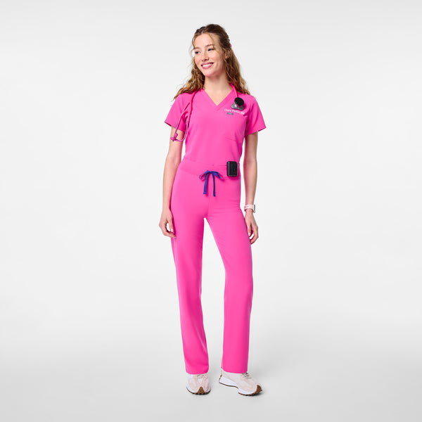 women's Rapid Response Pink High Waisted Livingston - Basic Scrub Pant™
