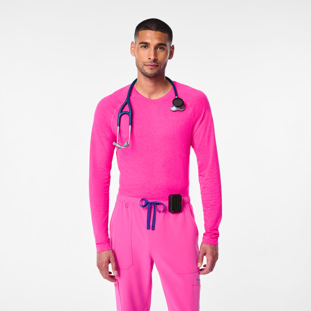 men's Rapid Response Pink Makato Seamless - Longsleeve Underscrub