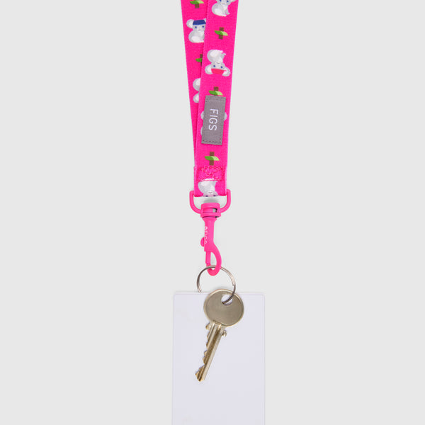 Rapid Response Pink Printed Lanyard