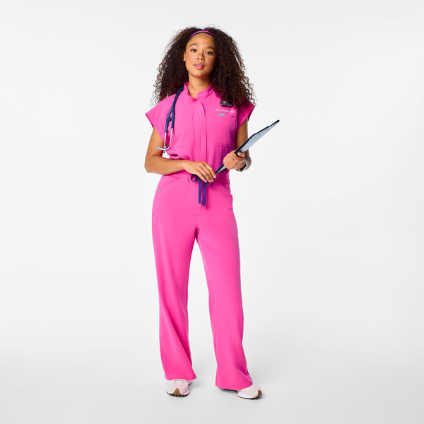 women's Rapid Response Pink Rafaela Wide Leg - Tall ScrubJumpsuit™