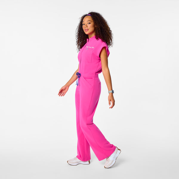 women's Rapid Response Pink Rafaela Wide Leg - Tall ScrubJumpsuit™