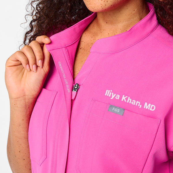 women's Rapid Response Pink Rafaela Wide Leg - Tall ScrubJumpsuit™
