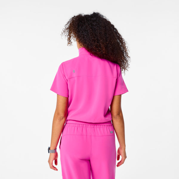 Women's Rapid Response Pink Torrella - ¼ Zip Scrub Top