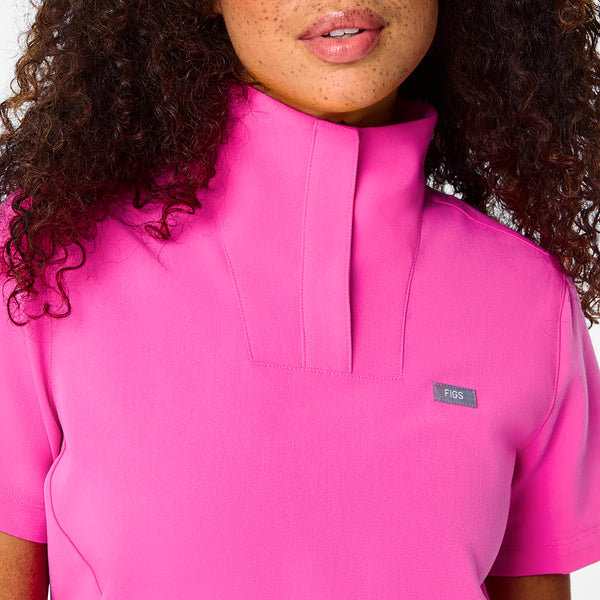 Women's Rapid Response Pink Torrella - ¼ Zip Scrub Top