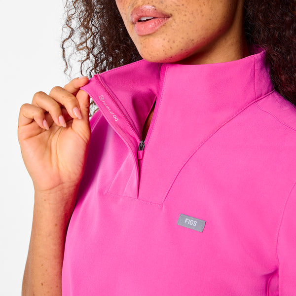 Women's Rapid Response Pink Torrella - ¼ Zip Scrub Top