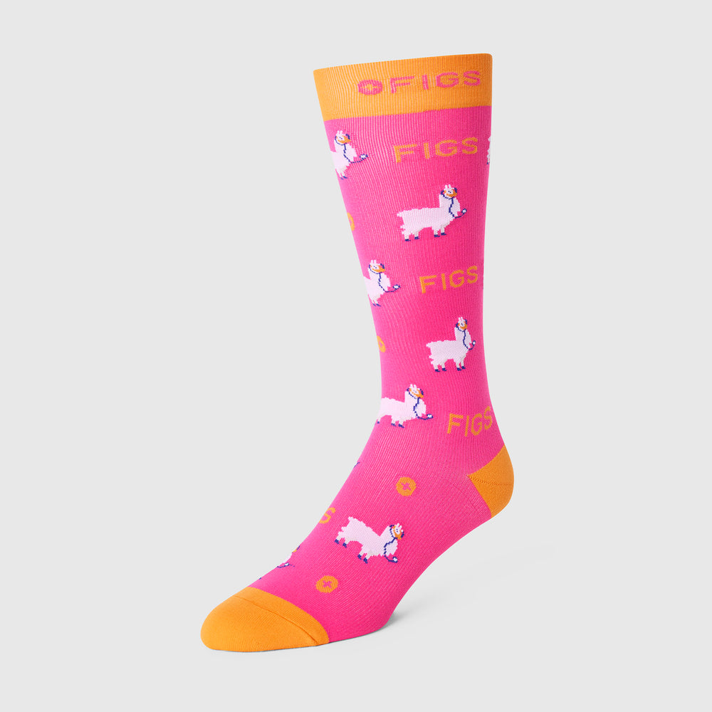 unisex Rapid Response Pink Trauma Llama - Compression Socks