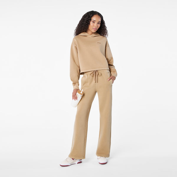 women's Sequoia Hayden Vintage Wash Cropped - Hoodie Sweatshirt