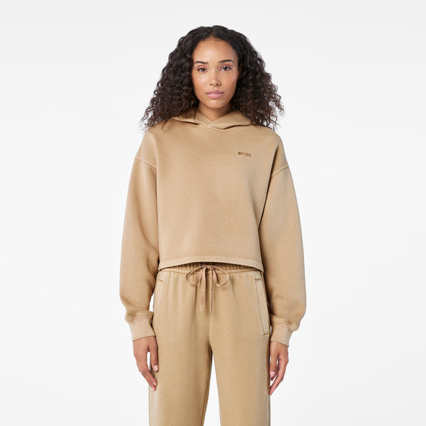 women's Sequoia Hayden Vintage Wash Cropped - Hoodie Sweatshirt