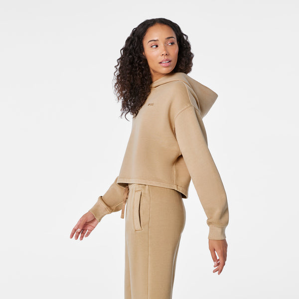 women's Sequoia Hayden Vintage Wash Cropped - Hoodie Sweatshirt