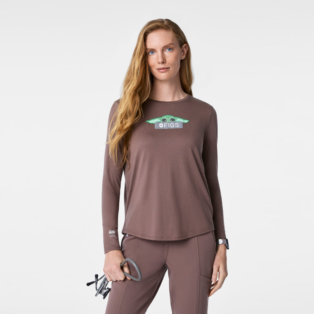 women's Smokey Taupe STAR WARS™ | FIGS Supersoft - Longsleeve Underscrub