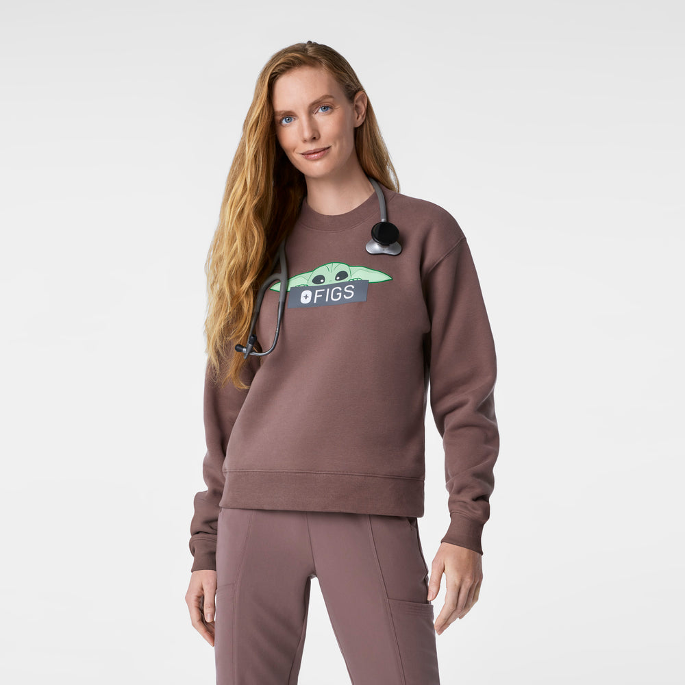 women's Smokey Taupe STAR WARS™ | FIGS Graphic - Crewneck Sweatshirt
