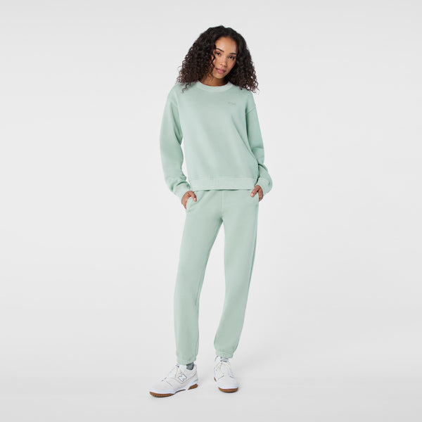 women's Soft Sage Hayden Vintage Wash - Crewneck Sweatshirt