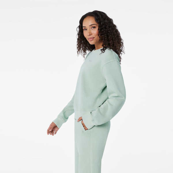 women's Soft Sage Hayden Vintage Wash - Crewneck Sweatshirt