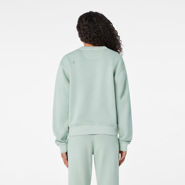 women's Soft Sage Hayden Vintage Wash - Crewneck Sweatshirt