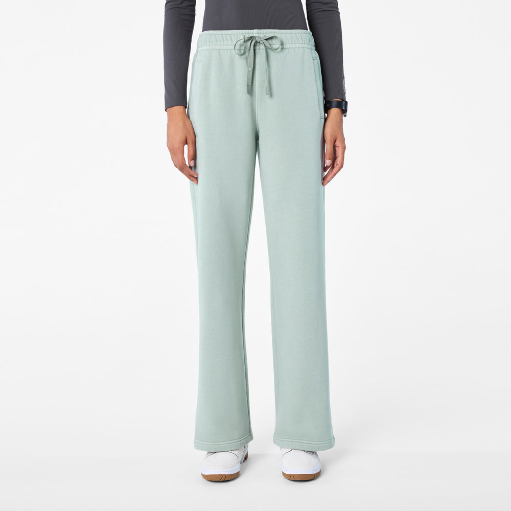 women's Soft Sage Hayden Vintage Wash Wide Leg - Sweatpant