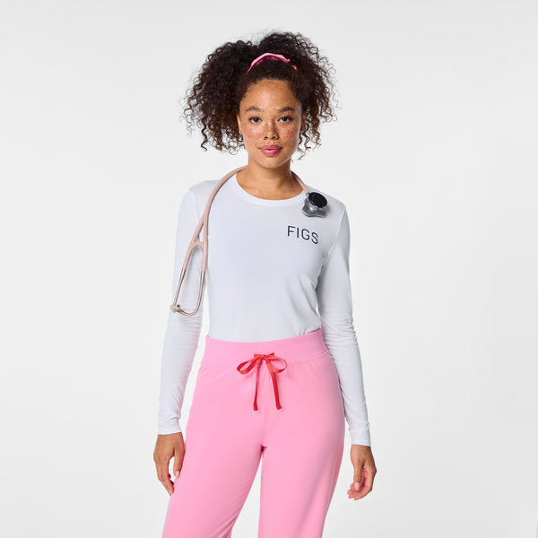 Women's Optic White Spring - Long-Sleeve Underscrub
