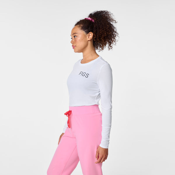 Women's Optic White Spring - Long-Sleeve Underscrub
