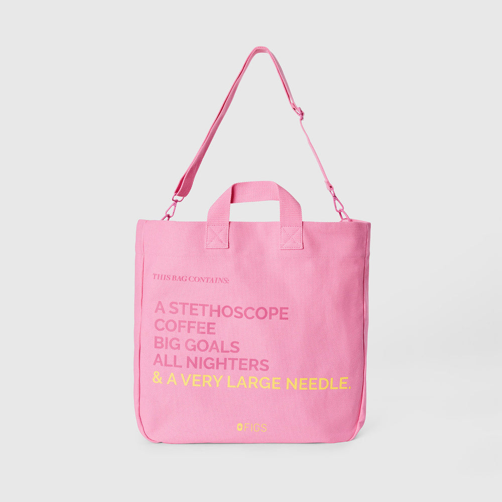 Sunrise Pink A Very Large Needle - Detachable Strap Tote