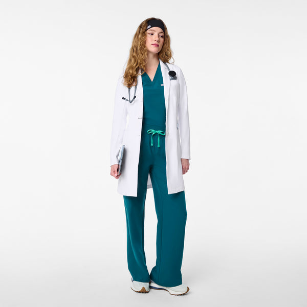 women's White Bellevue - Long Slim Lab Coat