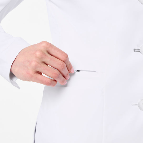 women's White Bellevue - Long Slim Lab Coat